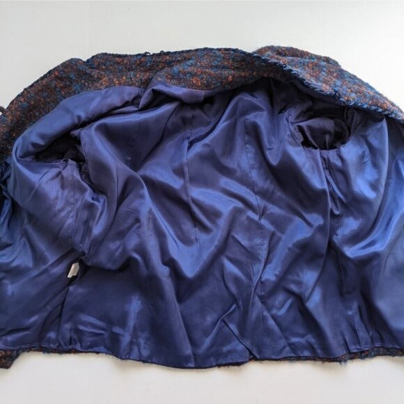 Vintage Curly Wool Classic Skirt Suit Tag 16 Waist 30" Chest 40" Union Label - Picture 13 of 13